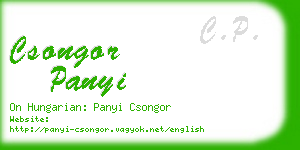 csongor panyi business card